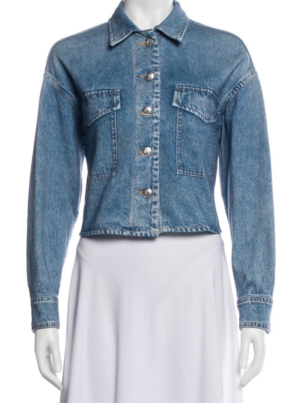 Rag & Bone Women’s Cropped Denim Jacket Blue XS 100% Cotton